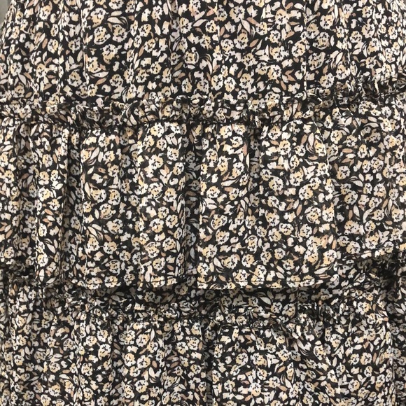 MSK Womens Metallic Floral Mini Halter Ruffle Tiered Dress - Picture 5 of 11